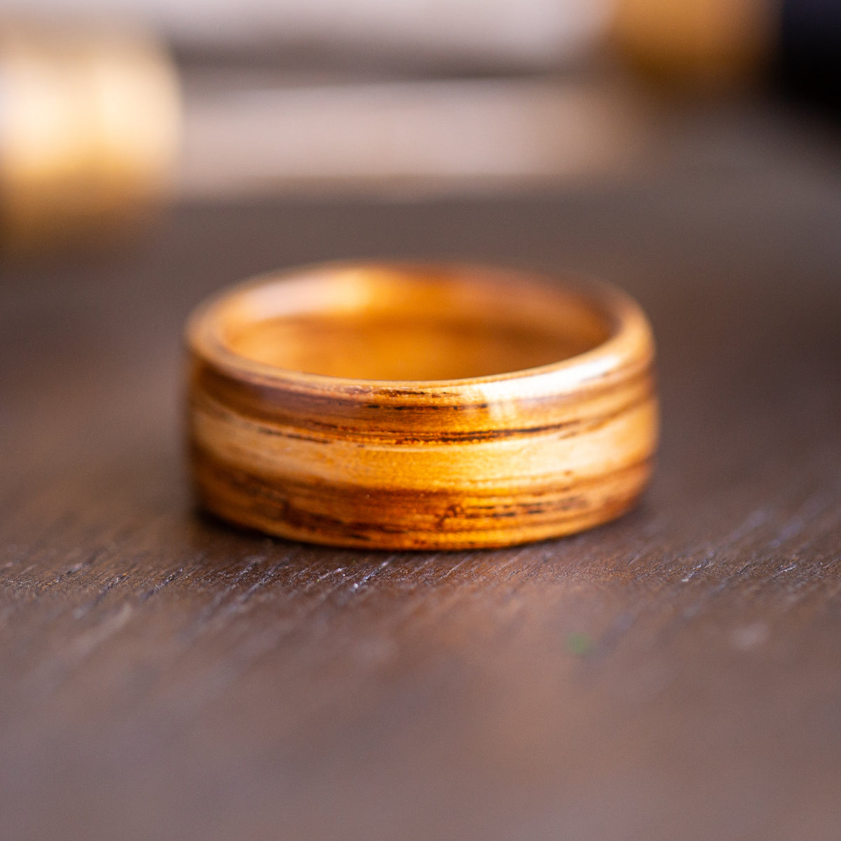 Zebrawood & Walnut Wooden Ring