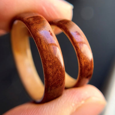 Custom Hawaiian Wood Rings