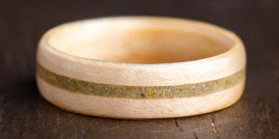 wooden ring made from maple wood