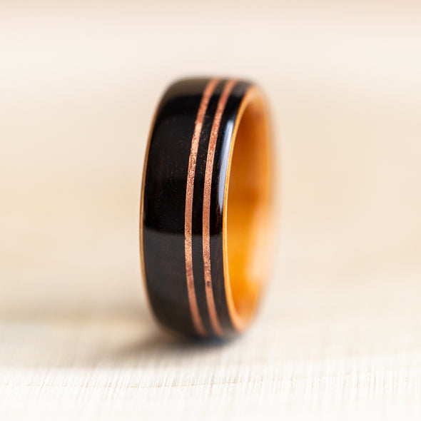 Copper Bands on Ebony