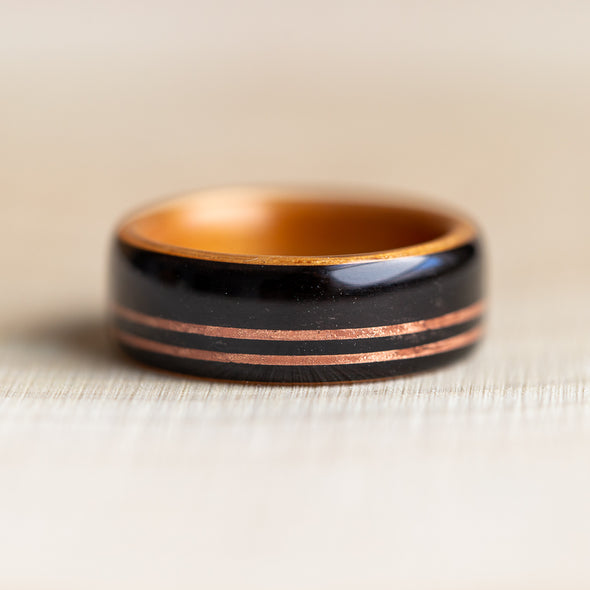 Copper Bands on Ebony