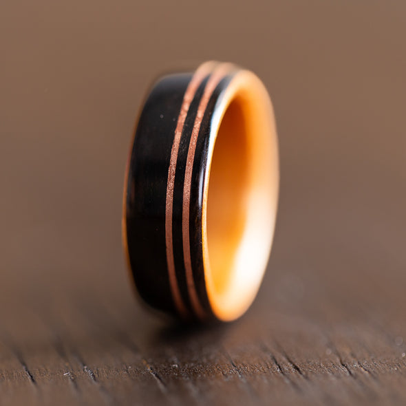 Copper Bands on Ebony