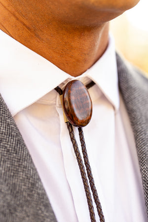 Snake wood Bolo Tie