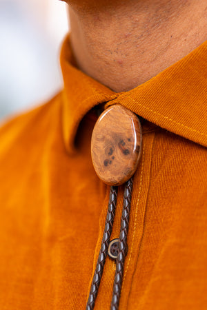 Thuya Burl Bolo Tie