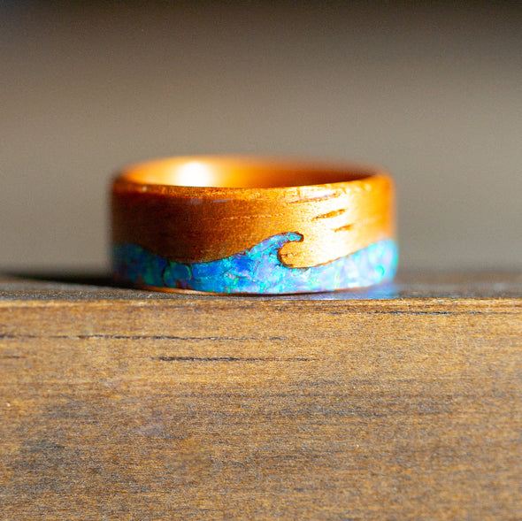 Koa & Blue Pacific Opal Waves