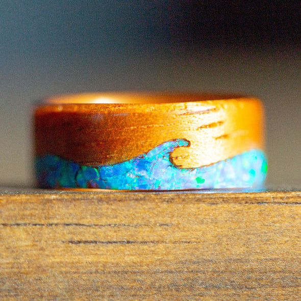 Koa & Blue Pacific Opal Waves