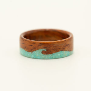 Koa & Turquoise Waves 8mm