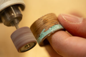 Koa & Turquoise Waves 8mm