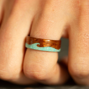 Koa & Turquoise Waves 8mm