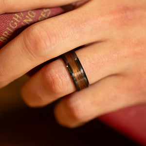 Handcrafted wooden promise rings and commitment rings for men by My Roots Jewelry