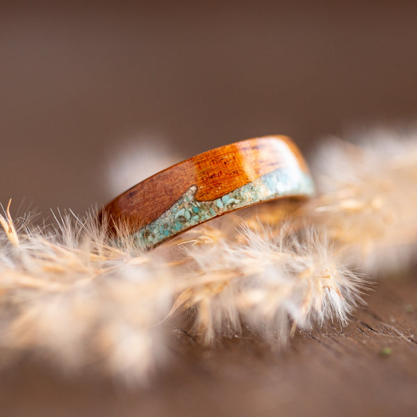 Koa & Turquoise Waves 8mm