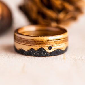 Zebra Wood Mountain in Tourmaline 8mm