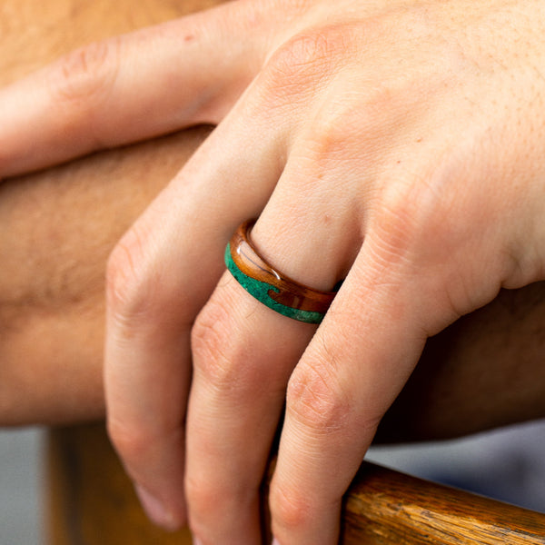 Koa & Malachite Waves 8mm