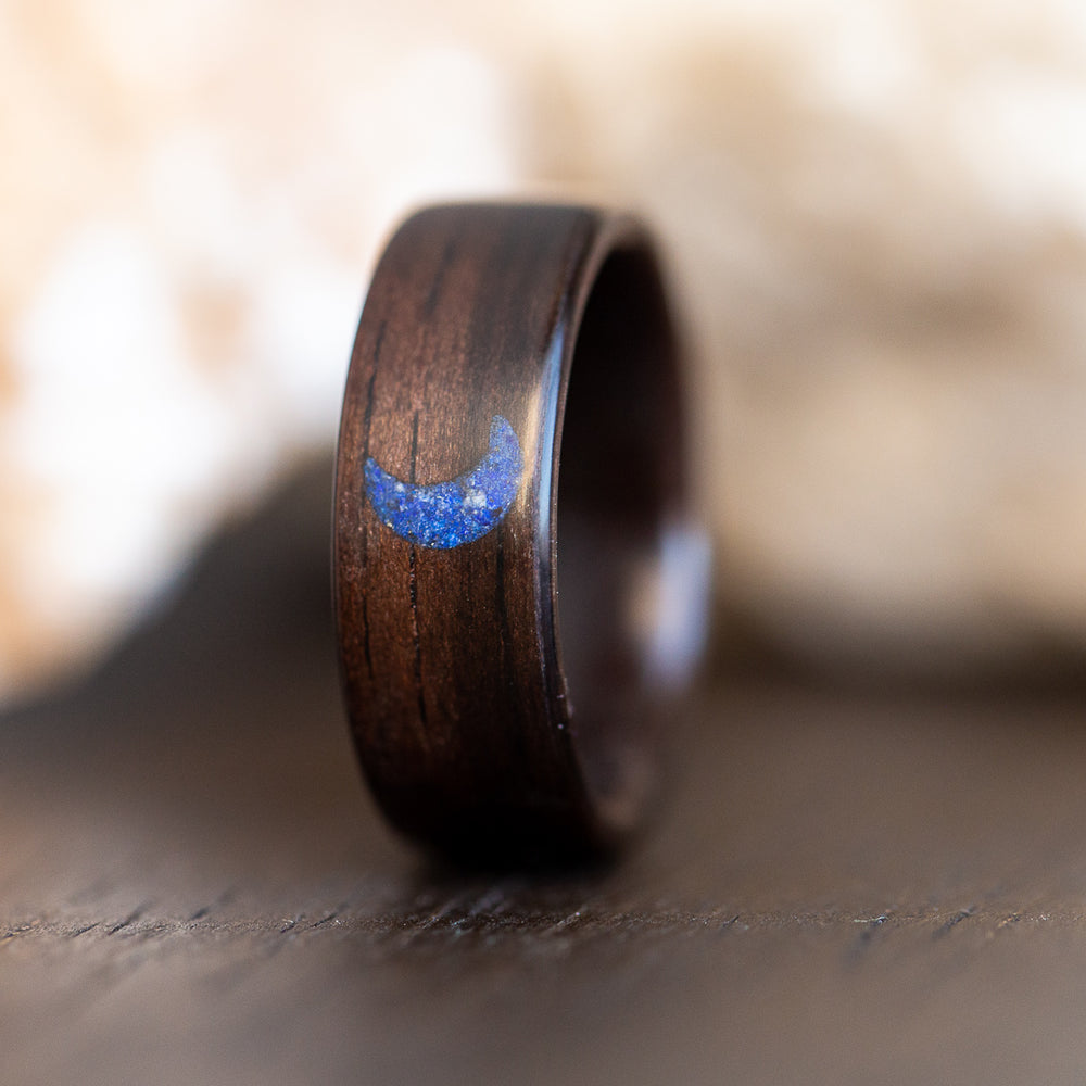 Crescent Moon in Lapis