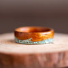 koa wood and turquoise ring
