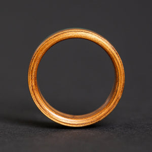 Hawaiian Koa wood turquoise inlay